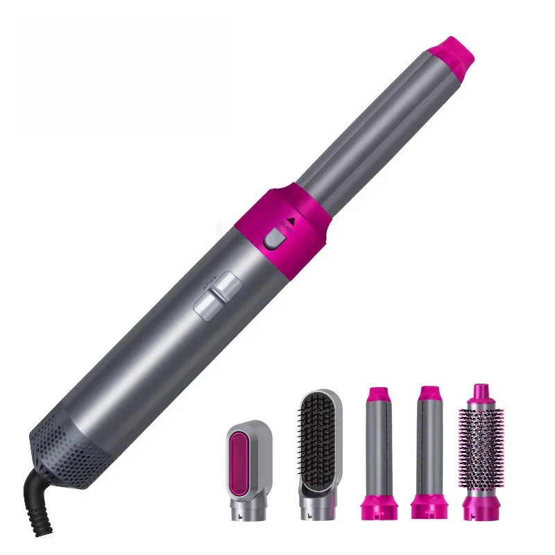 Hair Dryer Brush 5 in 1 Hair Styler Blow Dryer Comb Hot Air Styling Brush Electric Hair Heating Brush Air Curling Iron Wand