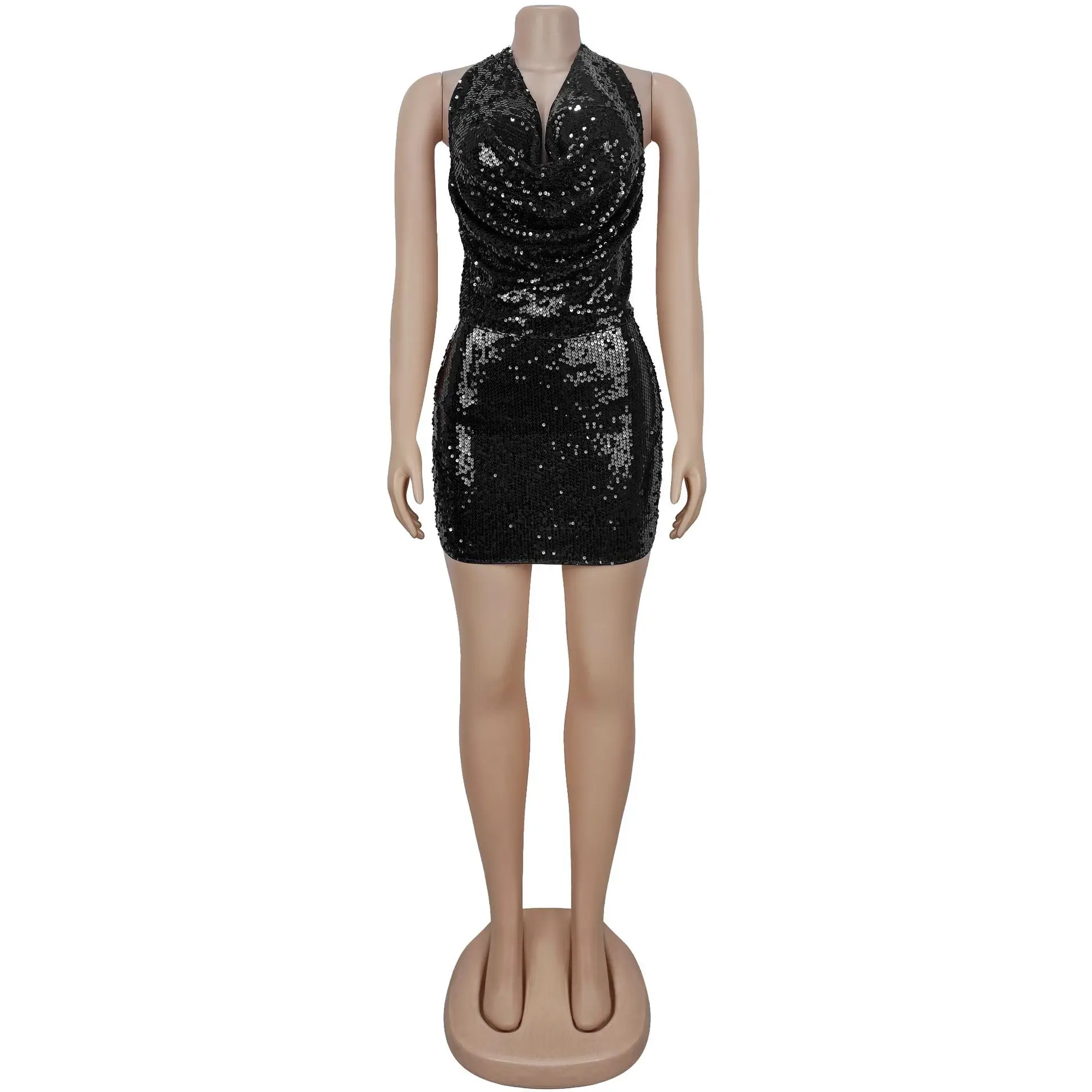 Abiti da donna sexy Estate 2025 Abbigliamento donna Elegante abito da sera da cocktail per feste Abito da ballo corto con paillettes sexy XSY33