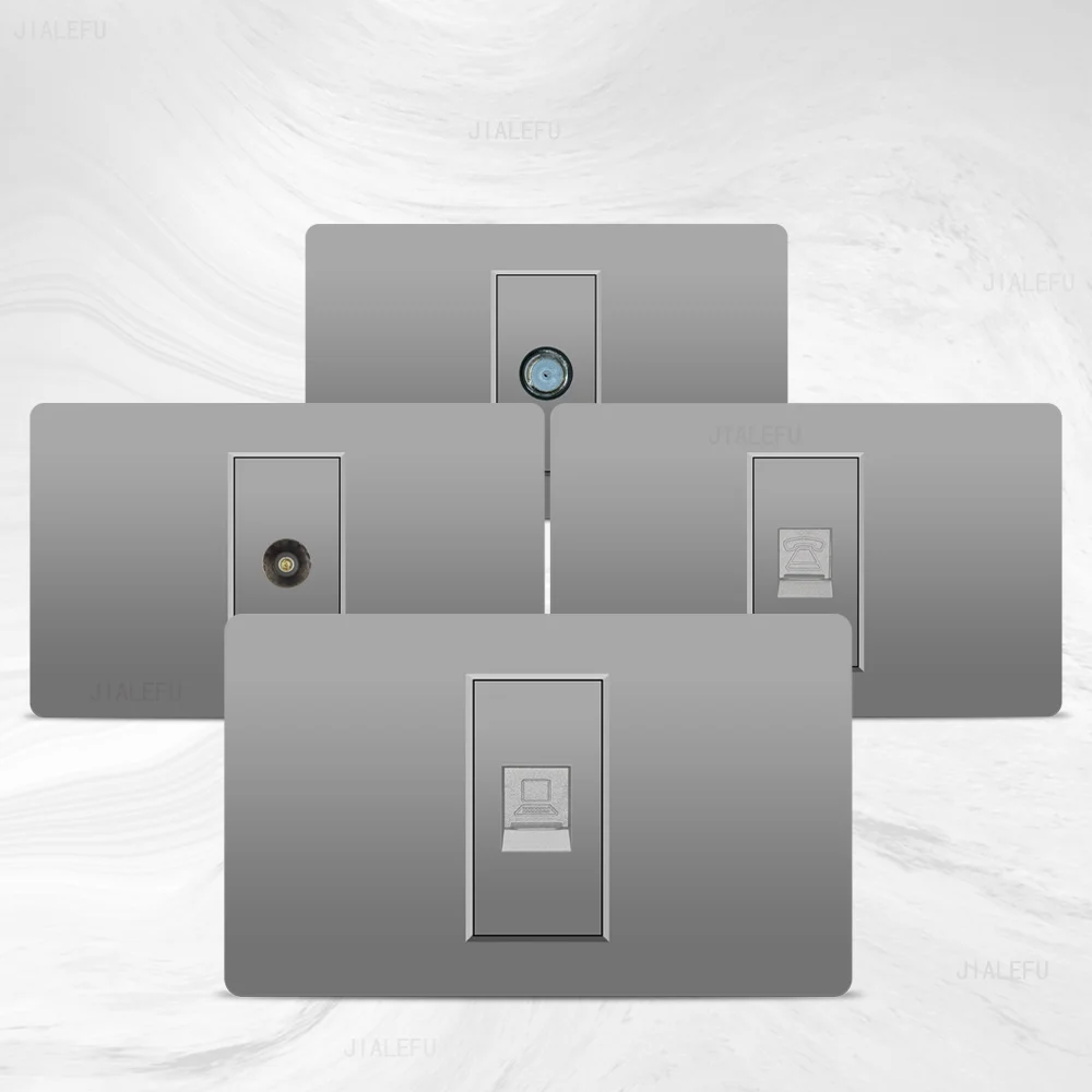 Grey PC 3/1 Multi-function free combination computer USB-C wall socket