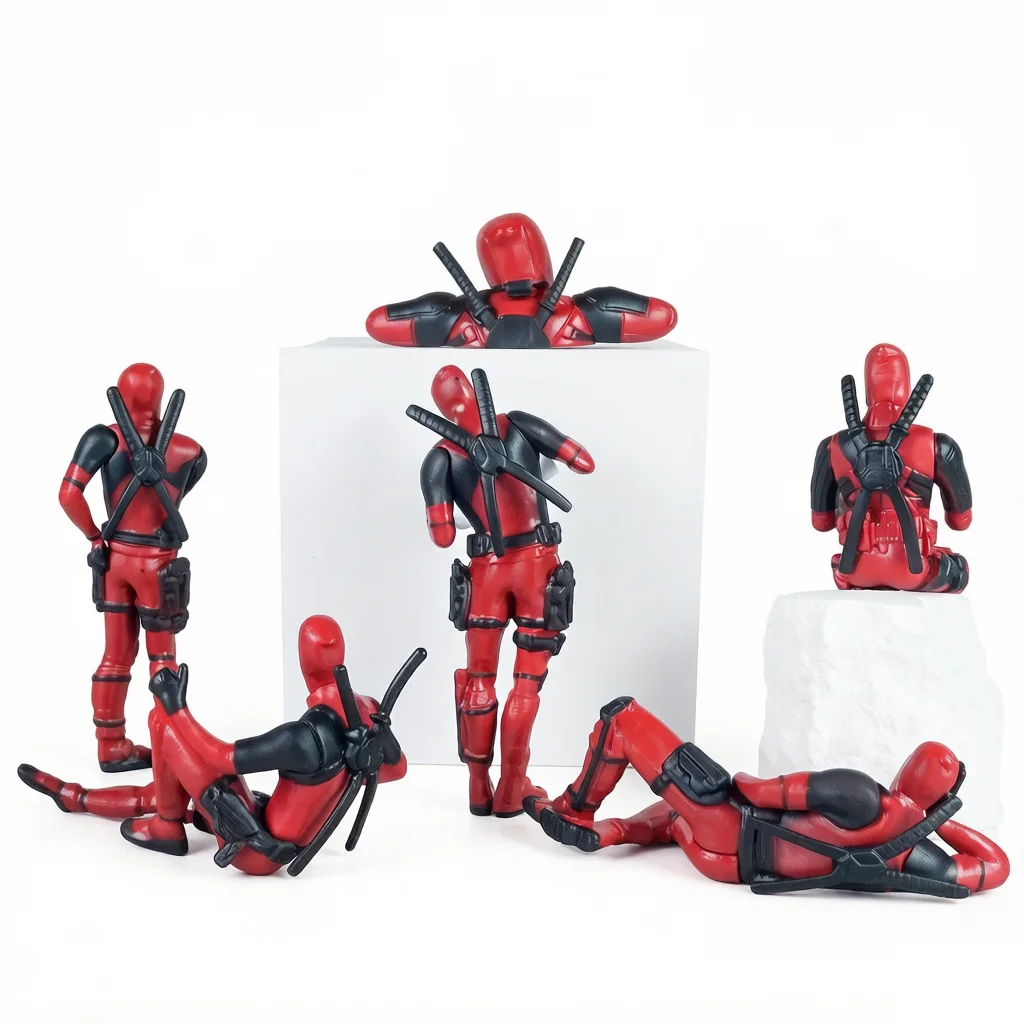 6 Stück Anime Deadpool Actionfiguren X-Men Auto Büro Zuhause Mini Handheld-Anhänger Lustige Niedliche Kindergeburtstags-Geschenke – Detail 13