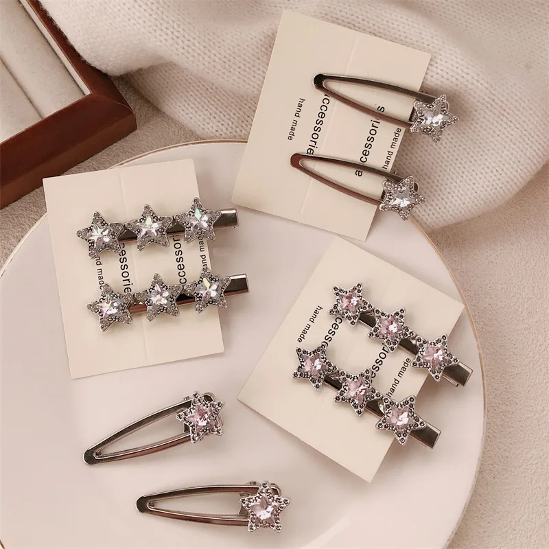 ฤดูร้อน Y2K Hairpin การออกแบบดาวสีเหลืองเป็ดปากคลิป Bangs คลิปด้านข้างสีฟ้า BB Barrettes ผม Snap คลิปสาวอุปกรณ์เสริมผม