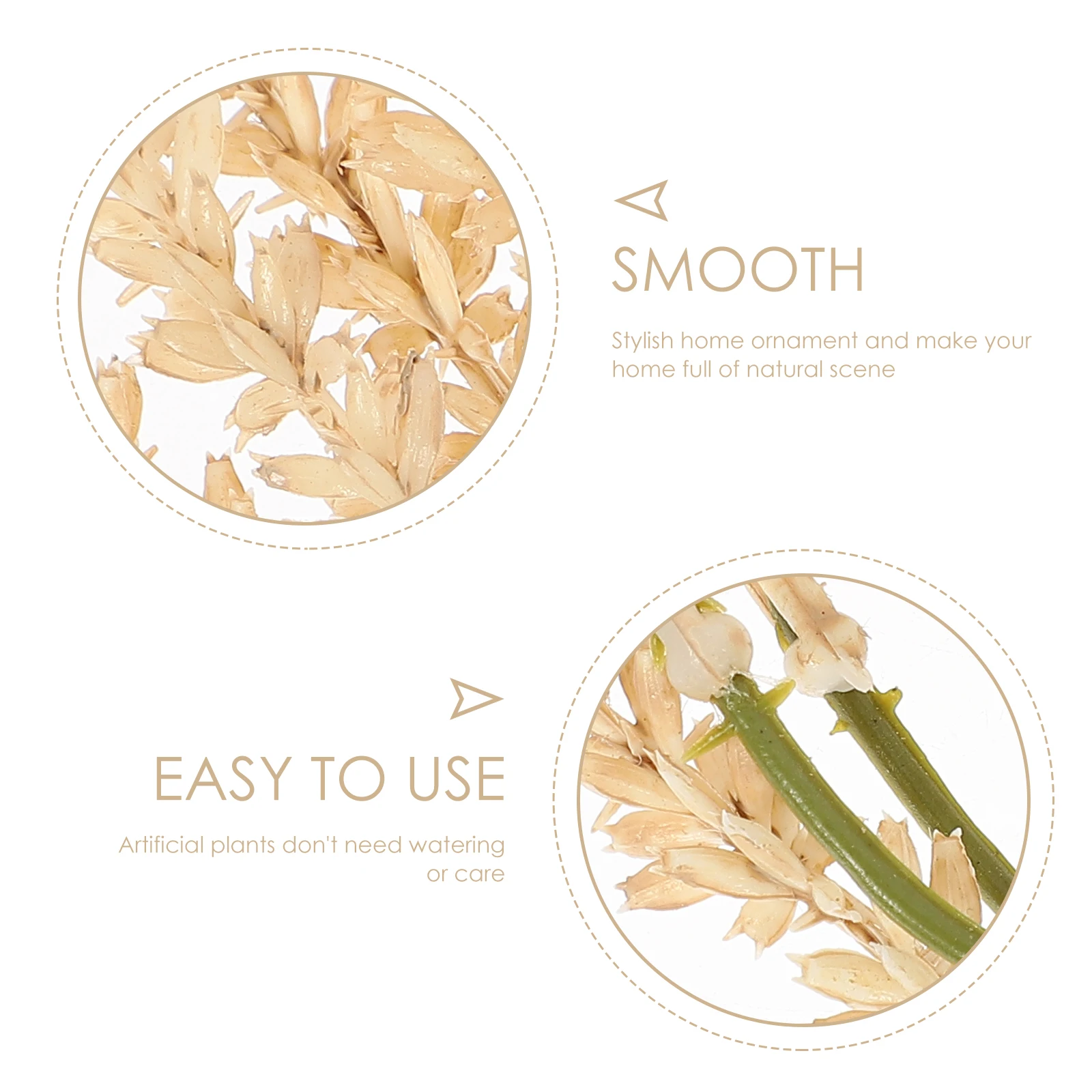 

2pcs Simulation Wheat Ear Decorations Autumn Home Wedding Plastic Flower Bunch Diy Arrangements Decorative Dry Grass For Party