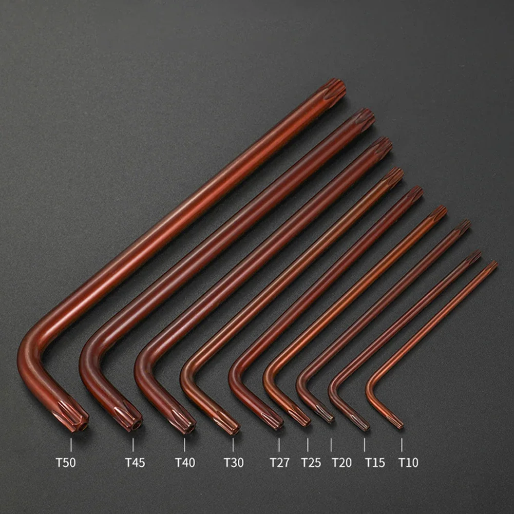 T10 T15 T20 T25 T27 T30 T40 T45 T50 Double Head Bi-Directional Torx Head Tamper-Proof Security Bolt Hole Screwdriver Screwdriver