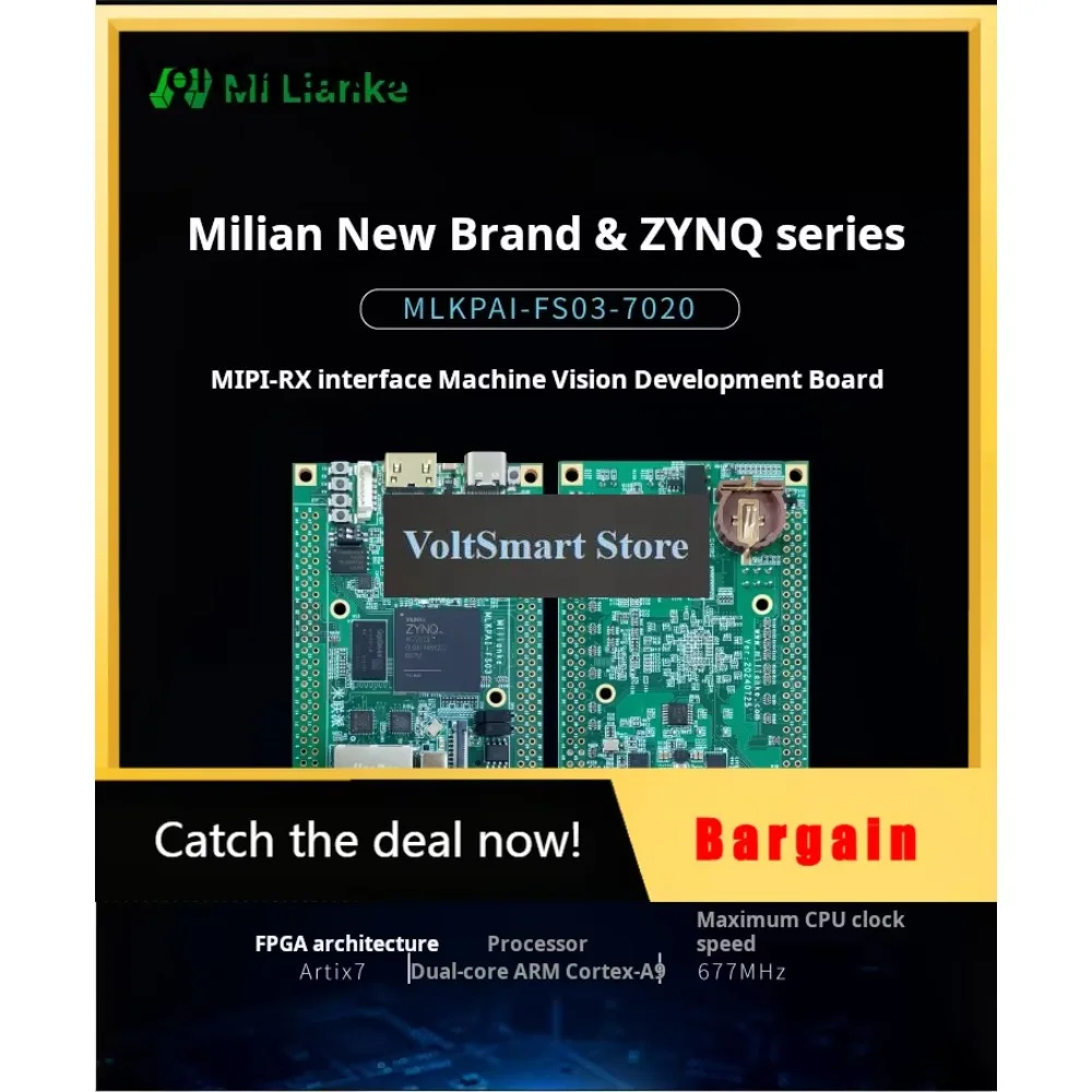 VoltSMiLinker MLKPAI-FS03-7020 Zynq-7020 Board By Xilinx With Dual-Core ARM Cortex-A9 And Rich MIPI Camera Interfaces