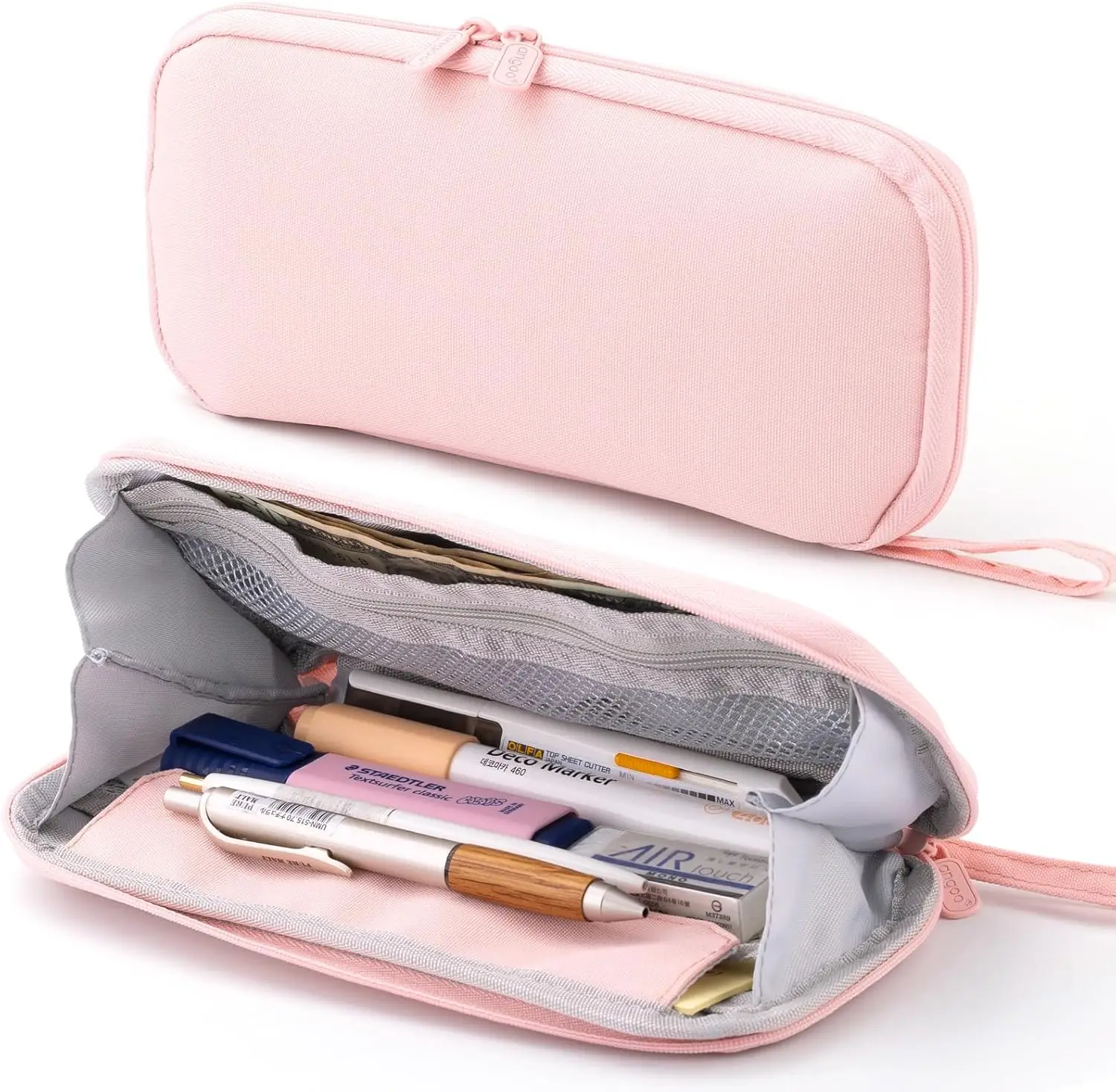 Pencil Case Wide Opening Durable Pen Pouch Lightweight Portable Pencil Bag with Handle for School Teen Girl Boy Men Women Adults