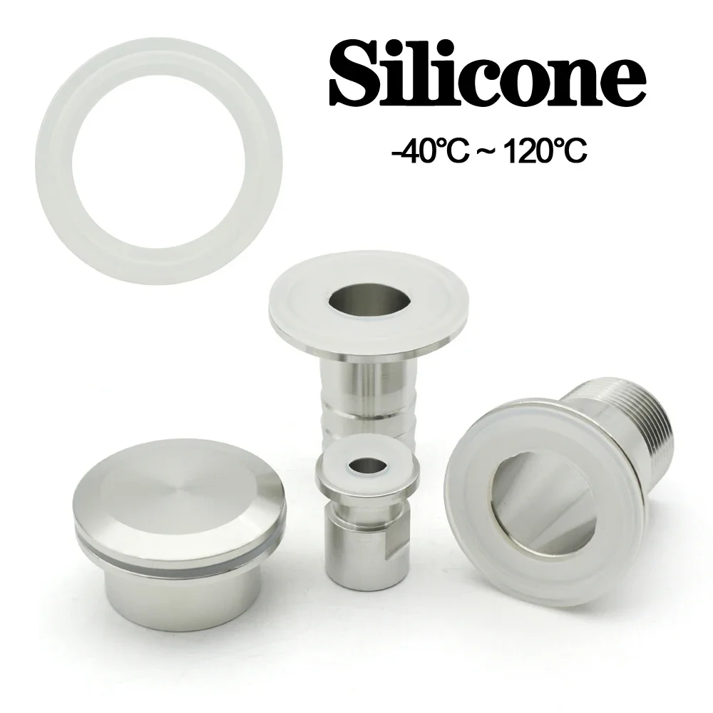 5pcs Three Clip Hygiene Grade Food Grade Silicone Epdm Ptfe Fkm Iso High-quality Pressure Sealing Silicone Gasket.