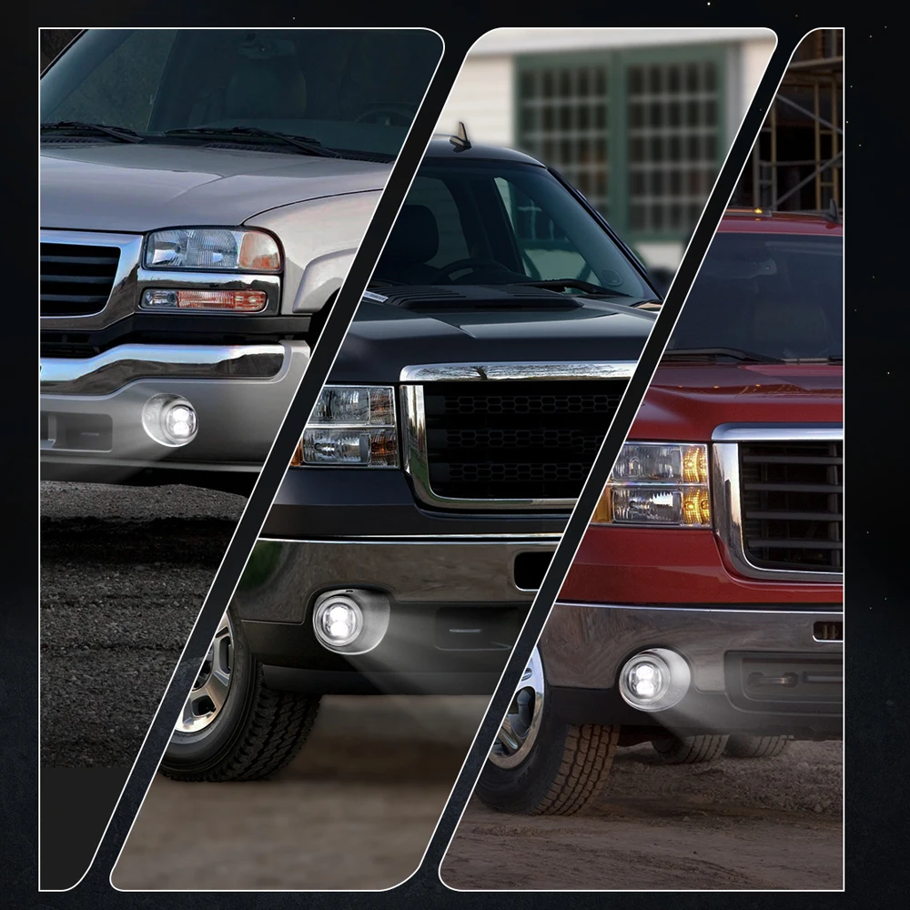 DOT LED Fog Lamp For GMC Sierra HD 1500 2500 3500 2003-2007 Classic Pickup H11 Front Bumper Driving Lights Assembly Bracket