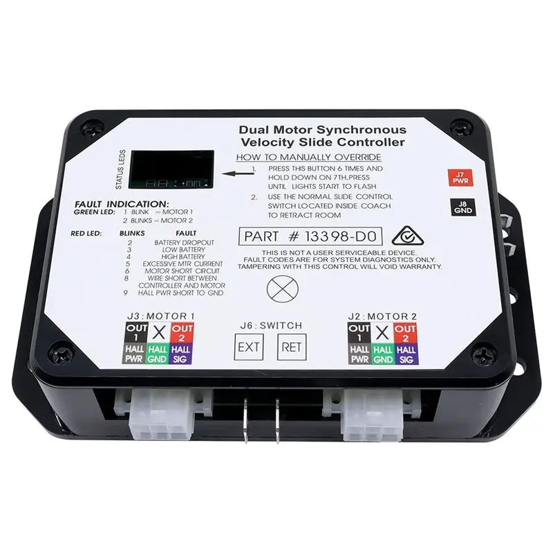 

For Lippert V-Sync II Compatible Dual Motor Synchronous Velocity Slide Controller- Model Code 13398-D0-N32R