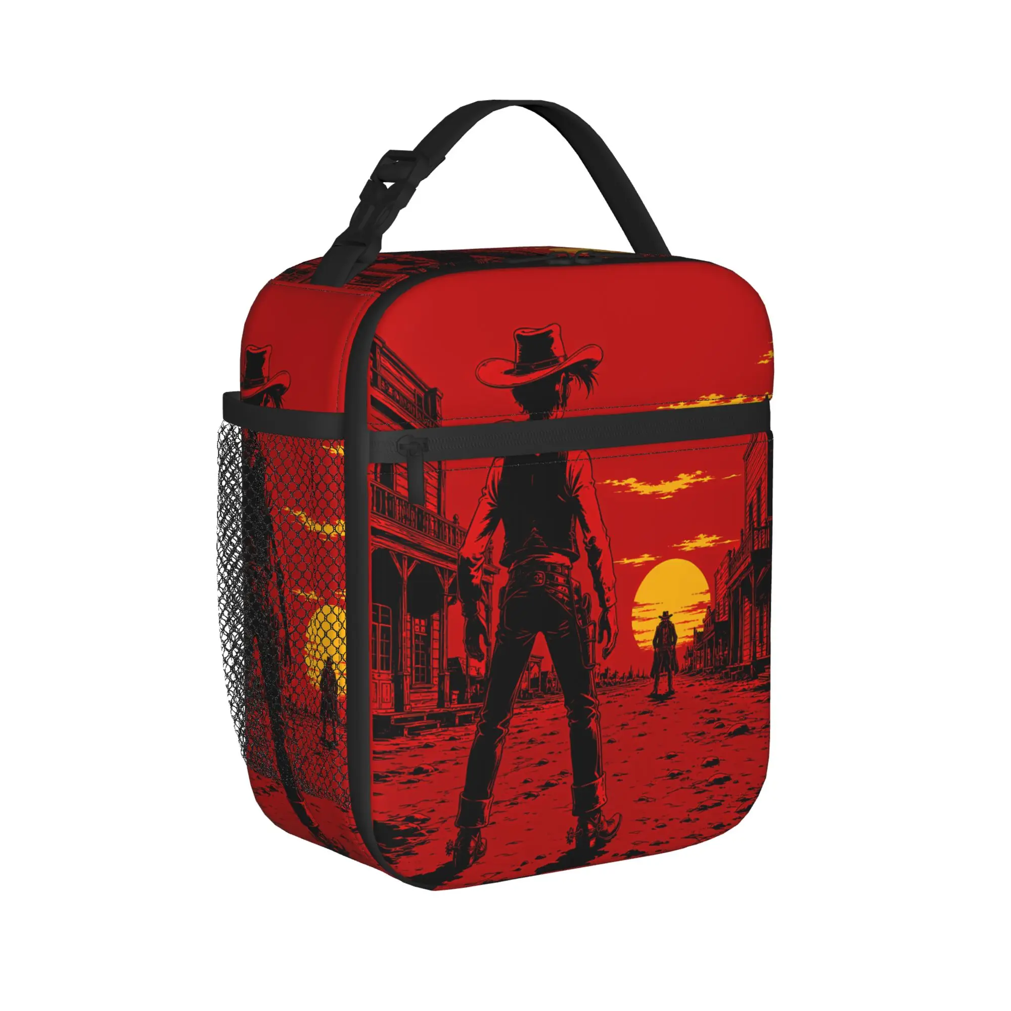 Retro Lucky Luke Comic Cover Lunch Bag For Adult  Graphic Lunch Box Leisure Office Cooler Bag Portable Oxford Thermal Lunch Bags