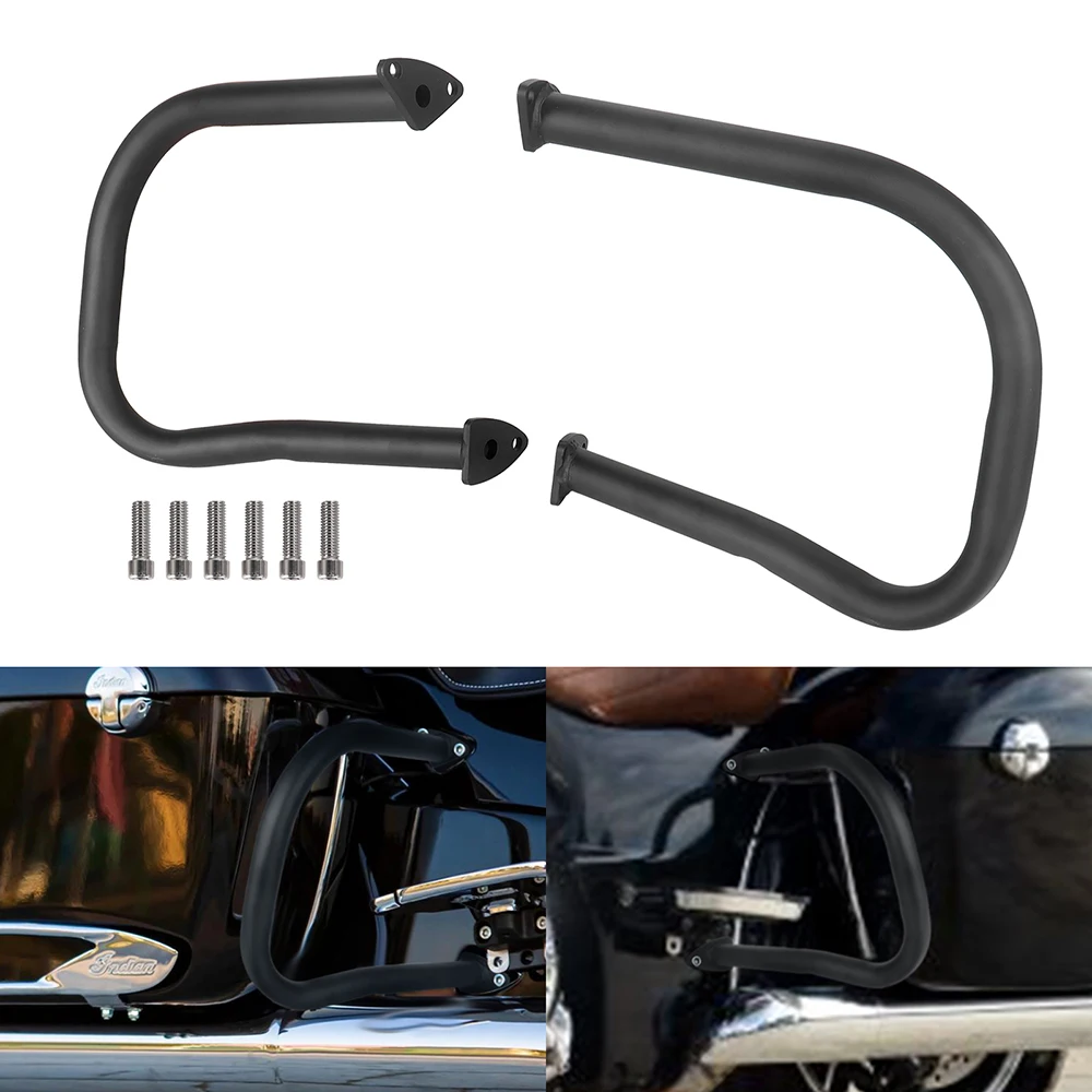 

Мотоциклетные задние шоссейные перекладины, седельная сумка, защитный бампер для Indian Chief Vintage Chieftain 14-19, Roadmaster