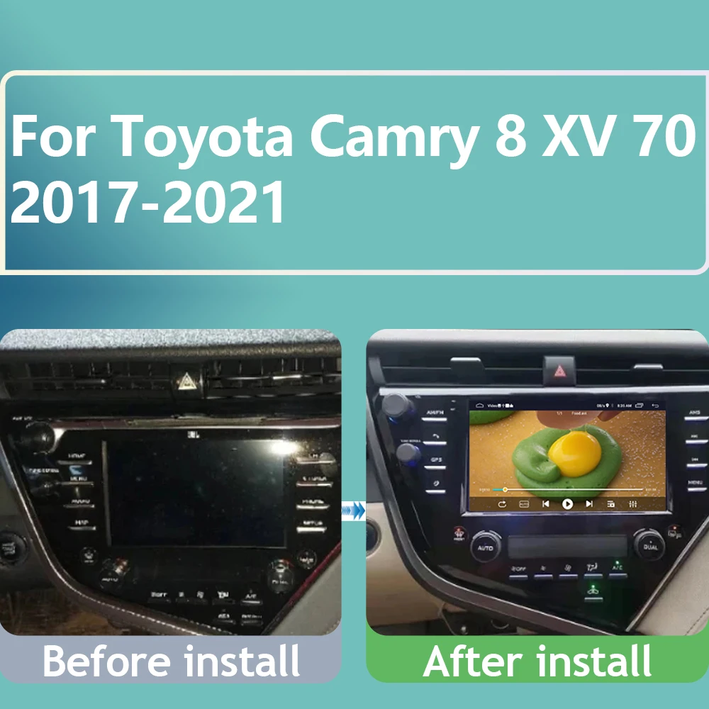 7862 Android For Toyota Camry 8 XV 70 2017-2021 Stereo Car Radio Player Monitor Multimedia Video Navigation GPS WIFI No 2din DVD