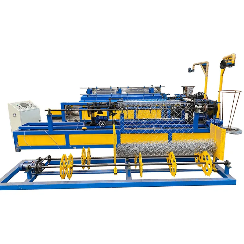 Feeding Chain Link Fence Machine Automatic Diamond Wire Mesh Production Line Customized