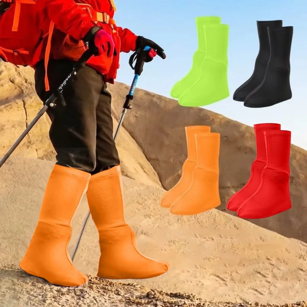 High Top Full Foot Wrap Shoe Covers Elastic Wear-Resistant Overshoes Quick Dry Anti-Slip Sole Sandproof Covers Outdoor Hiking