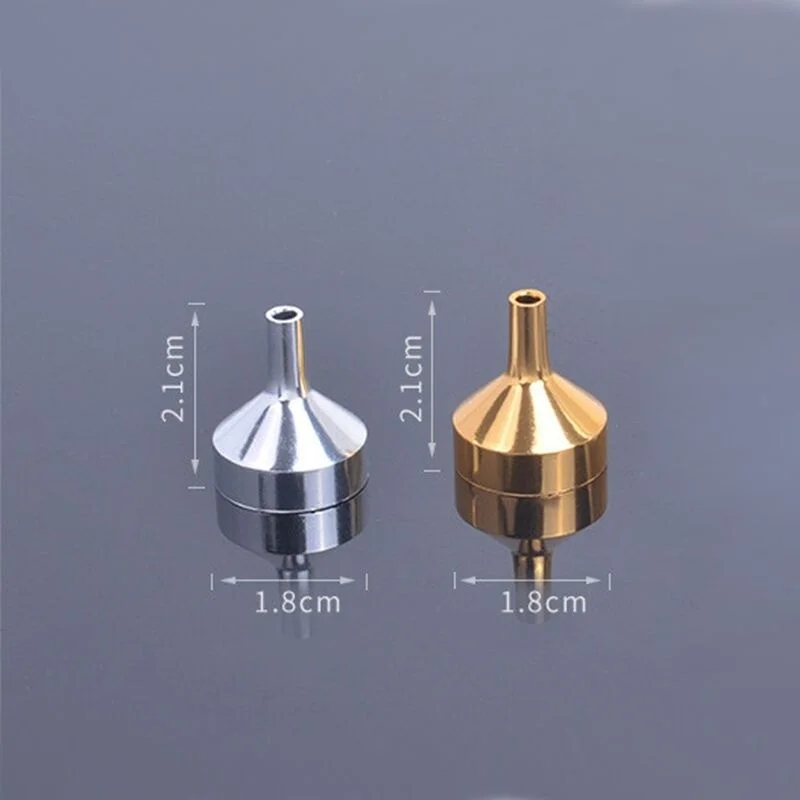 4pcs Mini Perfume Bottle Empty Containers Golden Metal For Transferring Liquid Spices Essential Oil For Liquid