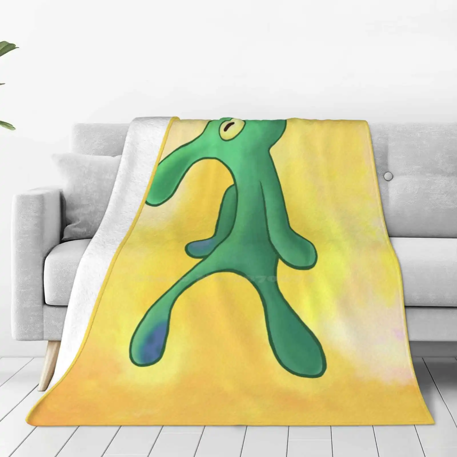 Bold And Brash New Arrival Fashion Leisure Warm Flannel Blanket Squidward Boldandbrash Bold And Brash Bold _ And _ Brash Trash