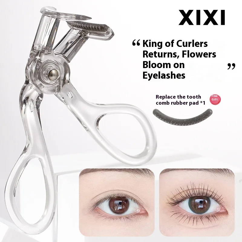 xixi eyelash curler with tooth natural curl long-lasting shaped wide angle frameless sun flower eyelash clamp beginner