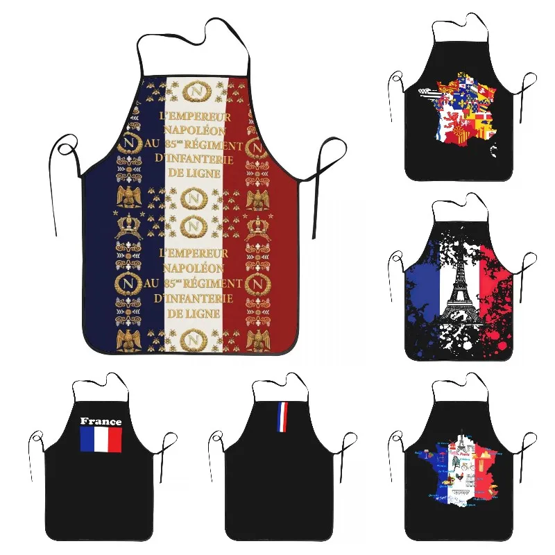 Unisex Napoleonic French 85th Regimental Flag Apron Kitchen Chef Cooking Baking Bib Men Women Tablier Cuisine for Painting