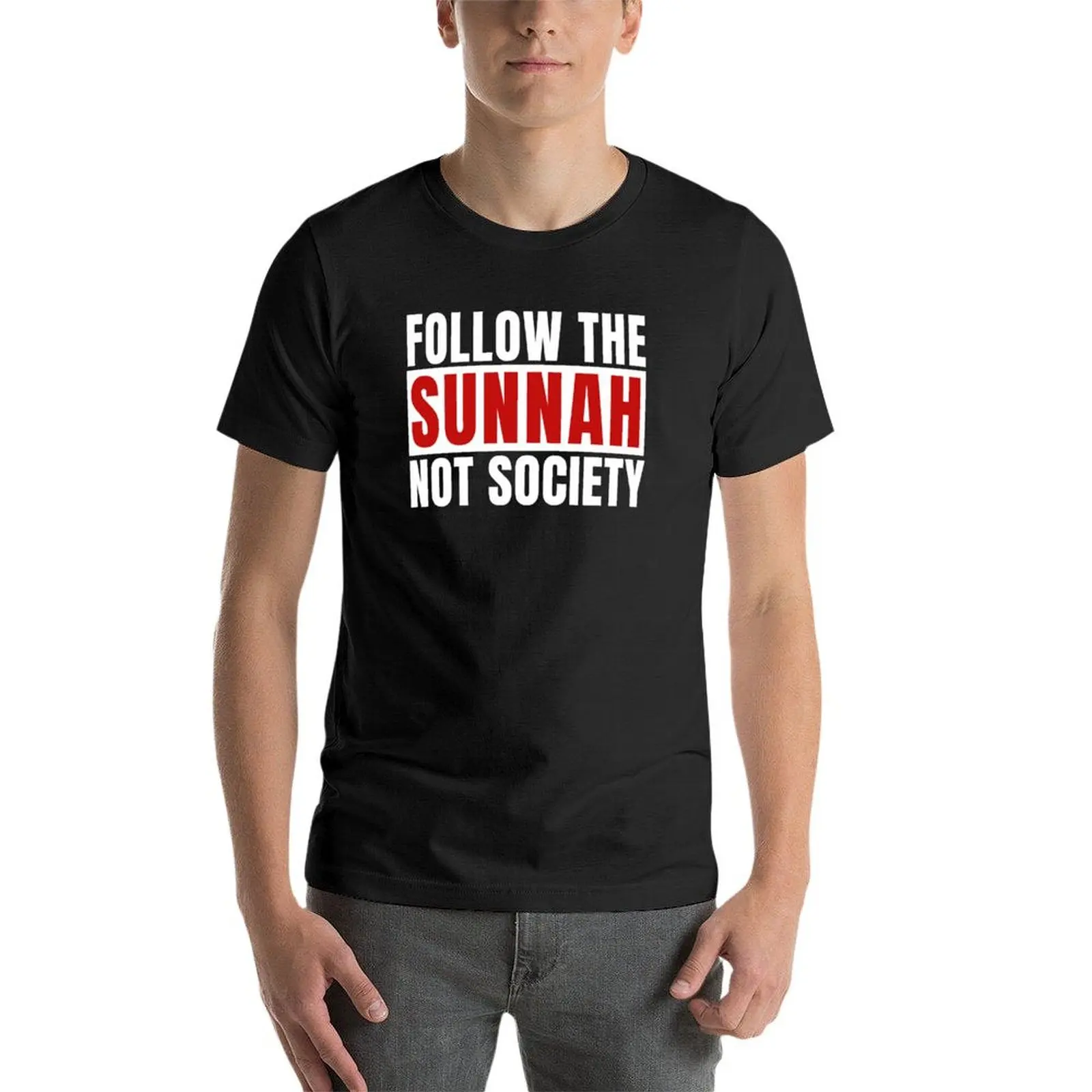 Follow Sunnah Not Society T-Shirt vintage Short sleeve tee quick-drying black t shirts for men image 4