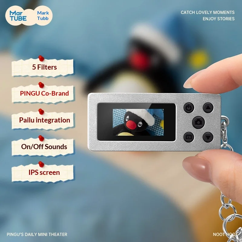 Pingu Thumb Mini Ccd Camera Blind Box Cute Keychain Pendant Photo Video Birthday Gift For Women Graduation Gift