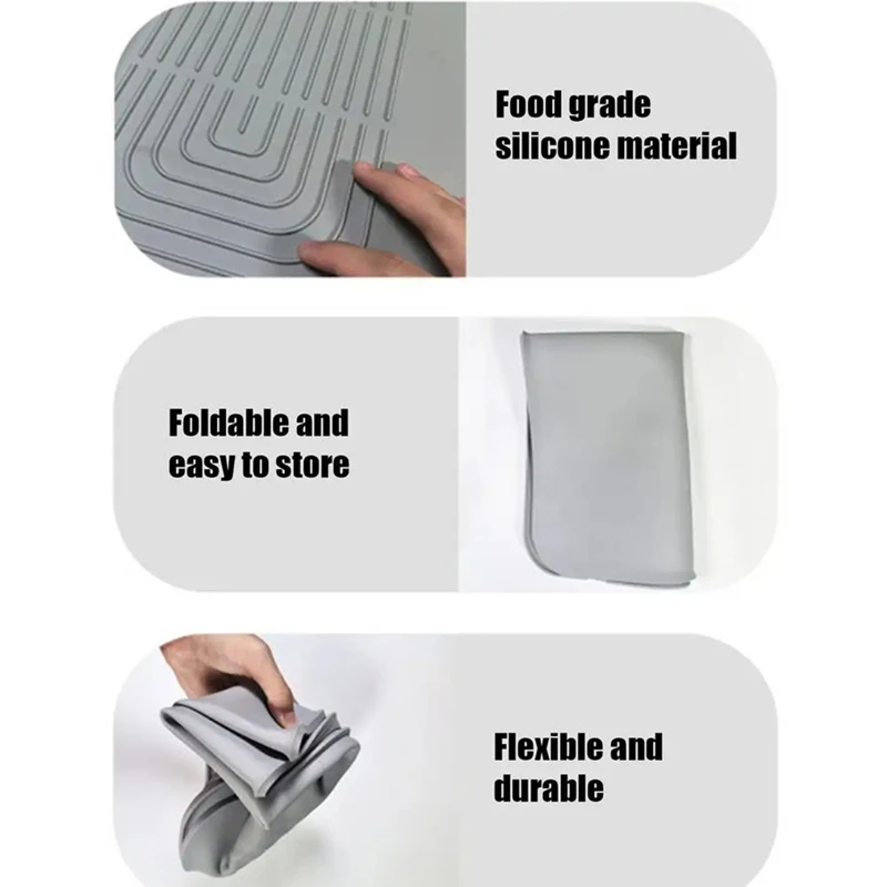 Силиконовый коврик для кофе Силиконовый противоскользящий коврик для кофеварки 23,6 х 15,7 дюймов дренажный термостойкий коврик для кофеварки