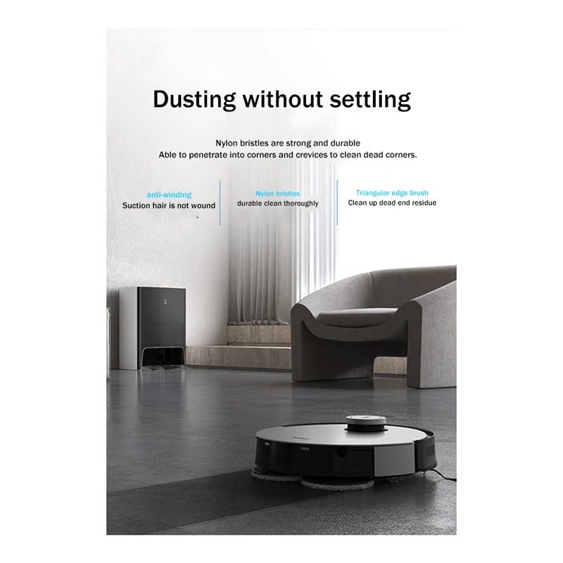 Ecovacs مكنسة كهربائية روبوت مكنسة كهربائية ، قطع غيار فرشاة جانبية ، ملحقات روبوت كاسحة ، X1 ، 2 قطعة