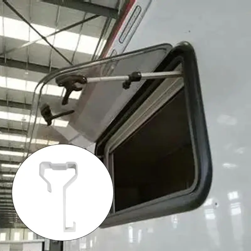  Trailer Window Hook Pair with Clip-On No-Drill Towel Hanging Use