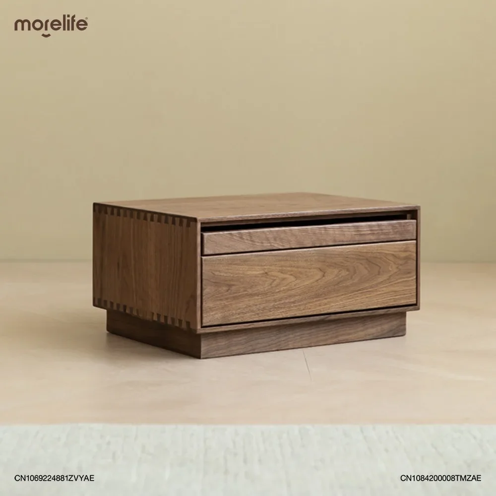 

Japanese Style Tatami Nordic Storage Cabinet Ins Style Walnut Cabinets Wood Edge Cabinet Nightstands for Bedroom Furniture K01