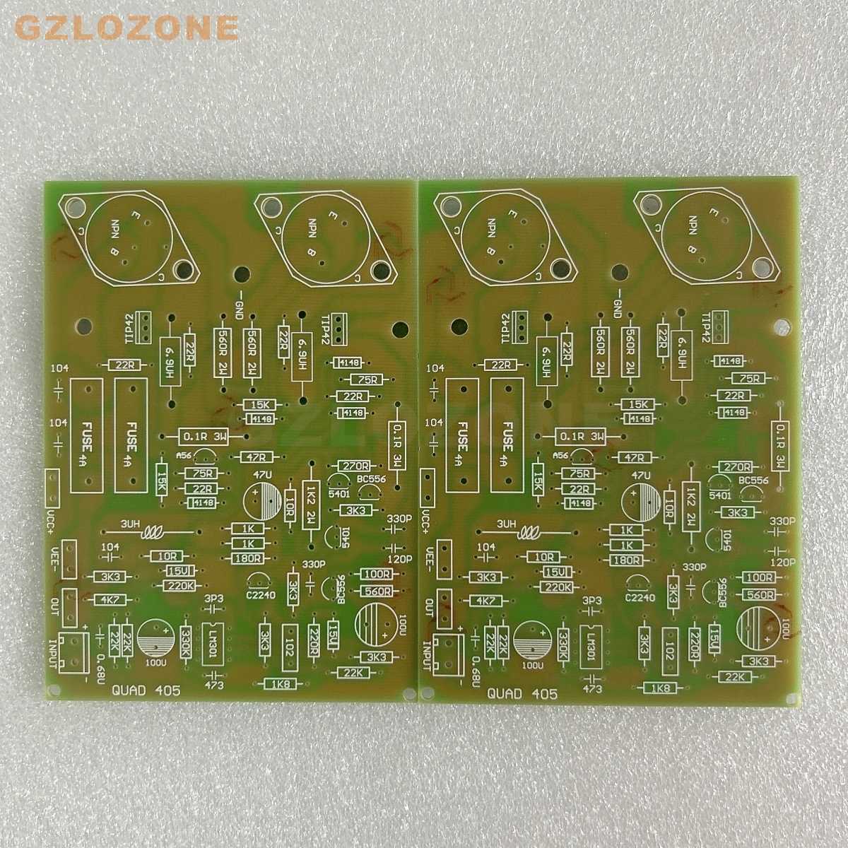 QUAD405 클론 파워 앰프 PCB, 100W + 100W, 한 쌍