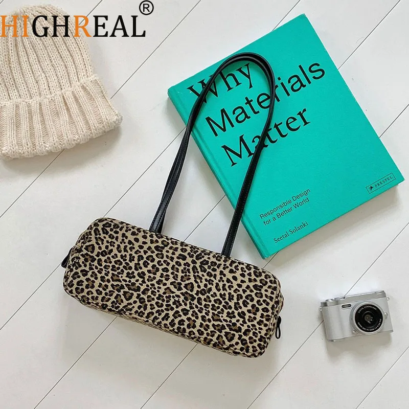 

New Shoulder Bags for Women High Quality Leopard Armpit Underarm Handbags Design FashioFemale Crossbody Bags