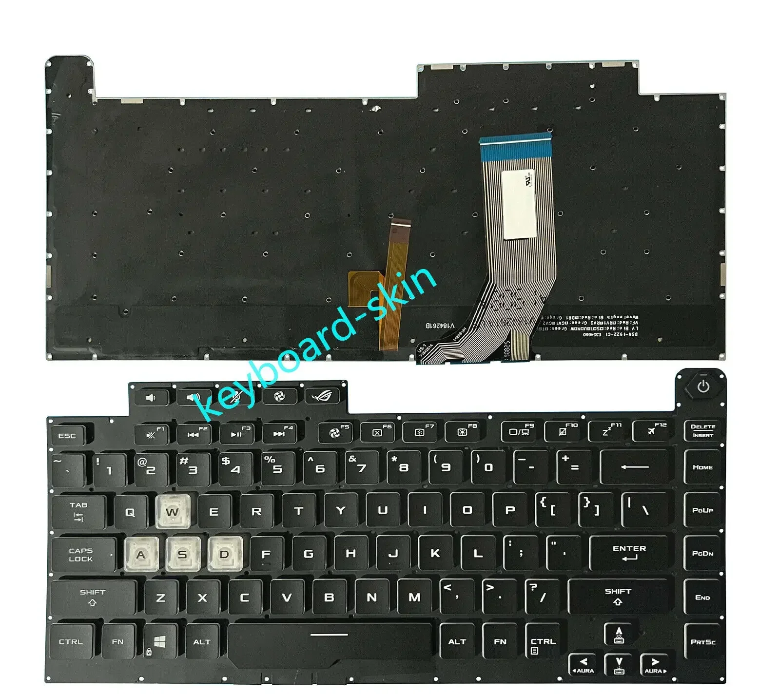 US Version 1 16pin RGB Colorful wide cable backlit Keyboard For Asus ROG Strix G512 G512L G512LU G512LI G512LV G512LW G531G G531