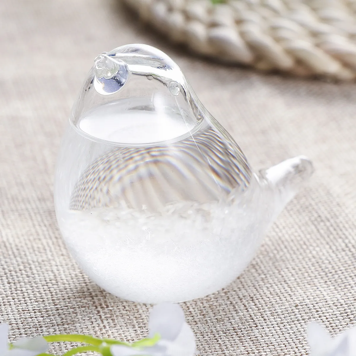 

Прозрачная бутылка-предсказатель погоды в форме птицы из высококачественного боросиликатного стекла, настольное украшение, подарок для дома и офиса