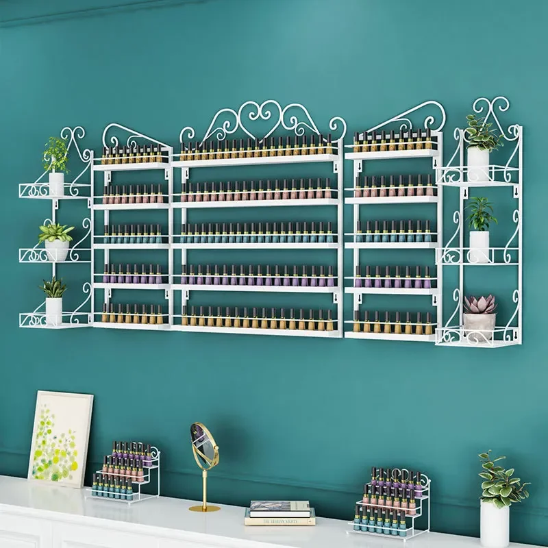 Iron Art Manicure Shelf Manicure Rack Display Rack Net Nail Polish Oil Shelf  Hanging Wall Nail Polish Rack Wall Display