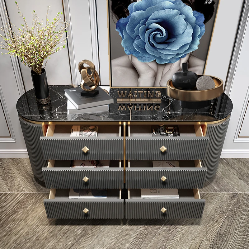 

Итальянский светлый роскошный сундук, современный простой американский шкаф для хранения вещей из цельного дерева, шкаф для телевизора для спальни, шкаф с шестью ведрами