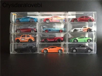 50/100pcs 8.2X4.3X4.1CM PVC Clear MATCHBOX TOMY Toy Car Model 1/64 TOMICA Hot Wheels Dust Proof Display Protection Box