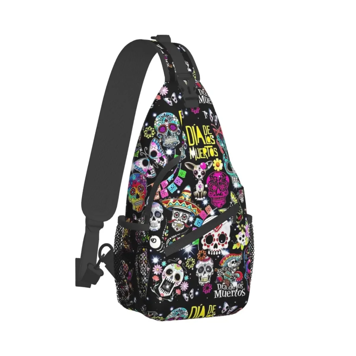 

Crossbody Bag Sports Day Of The Dead Chest Bag Unisex Women Man Fashion Shoulder Backpacks Travel