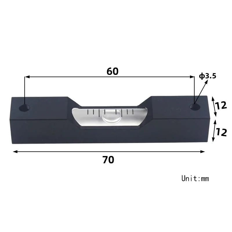 Multi Sensitivity Metal Long Strip Bubble Level Vial 70mm Leveling Blister Tool Mini Bar Leveler for Mechanical Machine Tools