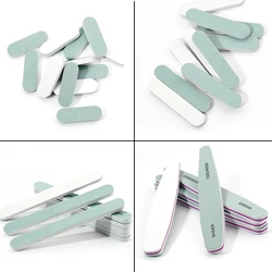 10/25/50Pcs Double-Sided Polishing Block Sponge Green/White Polisher Pedicure Manicure 600/3000 Grit Sanding Buffing Finger Nail