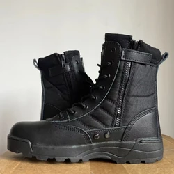 Outdoor Hiking Shoes Mesh Breathable Lace-up Boots Round Toe Flat Heel Solid Concise Breathable Shoes for Men Zapatos Hombre