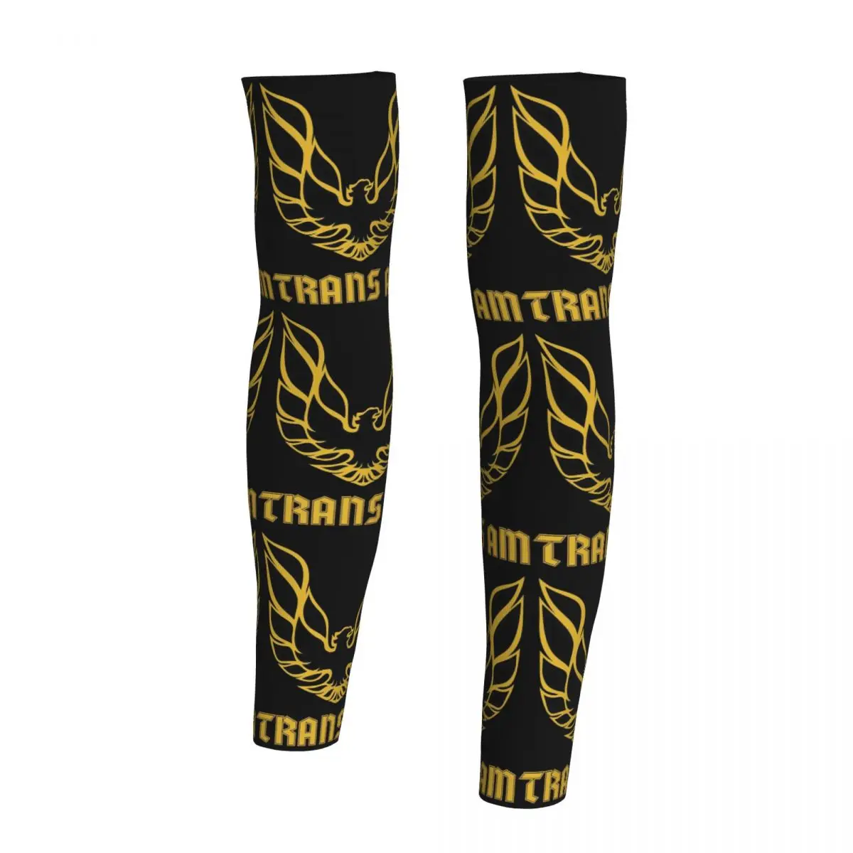أكمام ذراع ذهبية من Trans Am Firebird Bandit للرجال والنساء للحماية من أشعة الشمس فوق البنفسجية وتغطية الوشم الرياضية والتبريد وركوب الدراجات