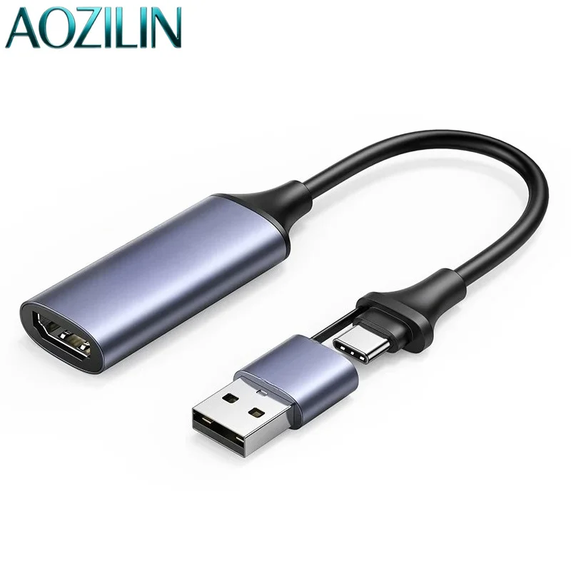 UGREEN Video Capture Card 4K HD-MI to USB-A/USB-C HD-MI Capture Card Full HD 1080P USB 2.0 Capture Video and Audio Recording