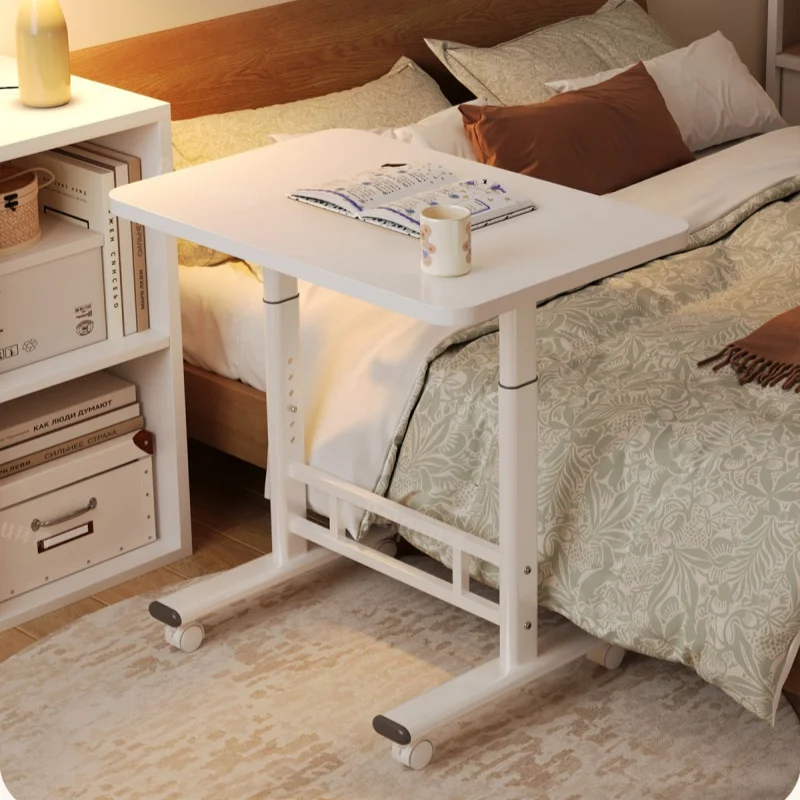 #¥Adjustable Bedside Table Movable Lifting Bedside Desk Sofa Side Table Computer Desk Office