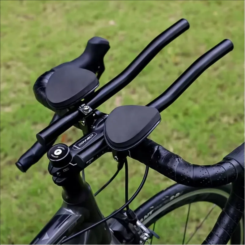 Split Aluminum Alloy Bike Rest Handlebar Adjustable TT Bar for Mountain Road Bicycle Long Distance Cycling Accessories Tool