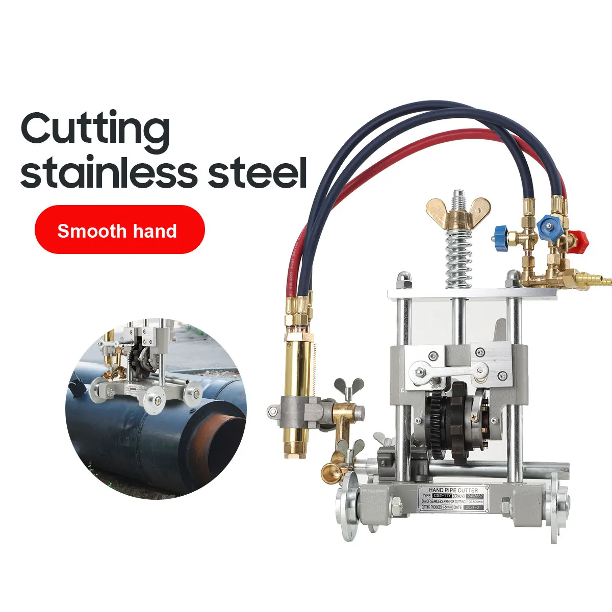 

CG2-11Y Ручная машина для резки газовых труб с использованием пропана или ацетилена с цепным трубопроводом 88,6 дюйма, машина для снятия фаски