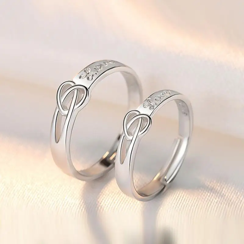 2pcs Couple Rings Sparkly Zircon For Women And Men Superior Luxury Wedding Jewelry Anniversary Gift