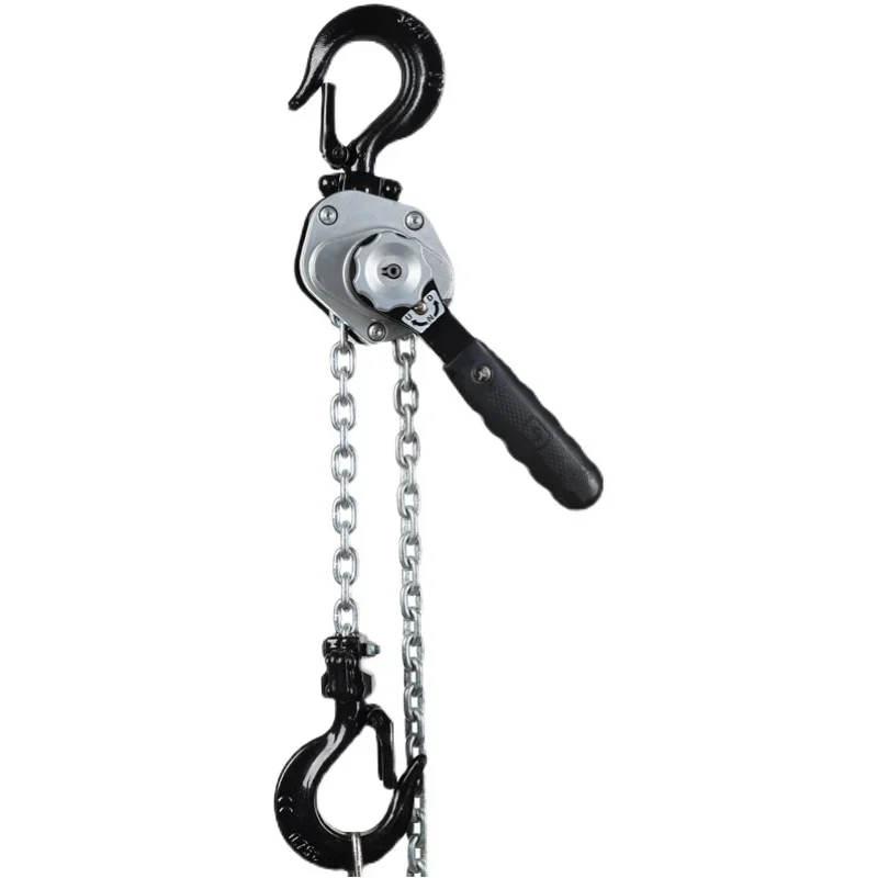 Miniature wrench hoist Mini manual lifting hoist Aluminum alloy shell Small hand crank inverted chain