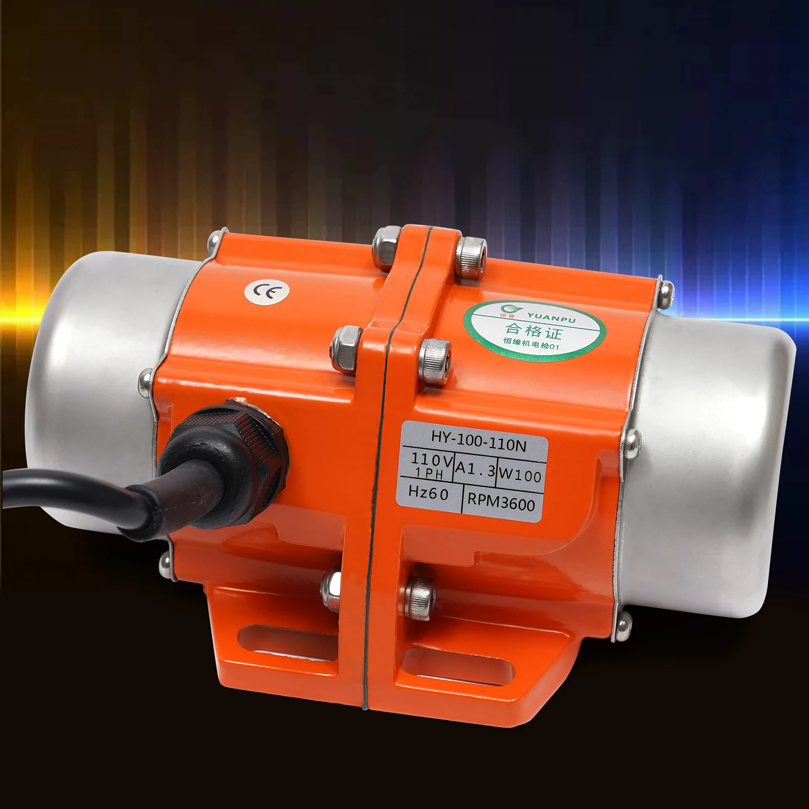 Vibration Motor Asynchronous Vibrator Concrete Shaker Vibrating Ac 100W 110V 3600Rpm