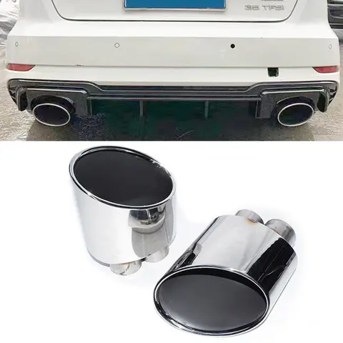 สําหรับ Audi S3 S4 S5 S6 S7 ท่อไอเสียการปรับเปลี่ยน RS3 RS4 RS5 RS6 RS7 สีดําท่อไอเสียหัวฉีดท่อไอเสียหัวฉีด