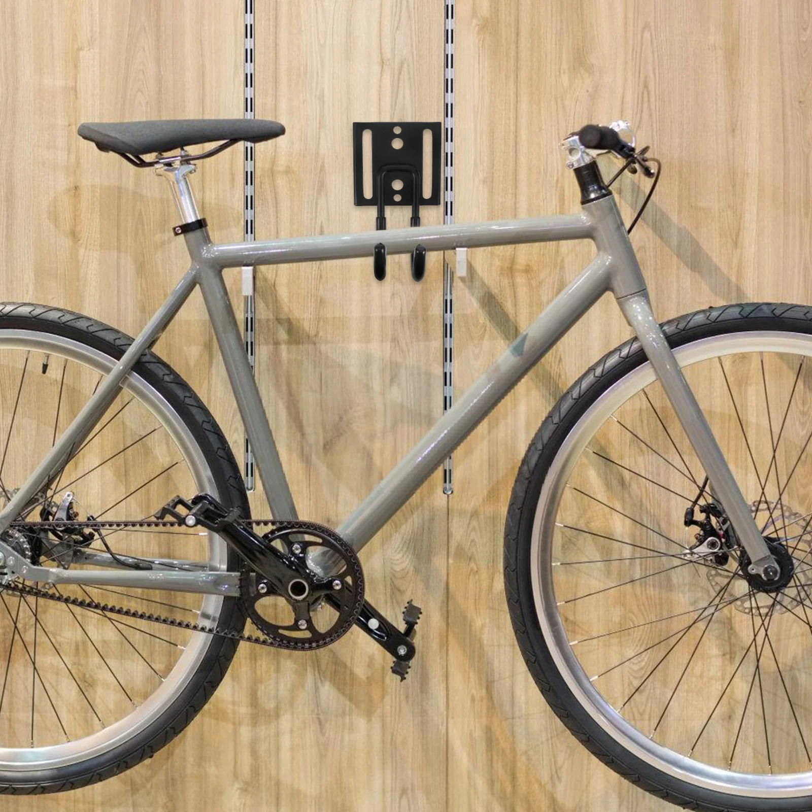 

1pcs Bike Hook Black Round Heavy Duty Wall Mount Storage Rack for Garage Warehouse Garden Bicycle Hanger Metal Material Easy