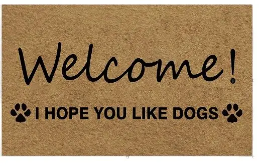 

Welcome! I Hope You Like Dogs Doormat Outdoor Porch Patio Front Floor Christmas Decoration Holiday Rug Decor Home Door Mat