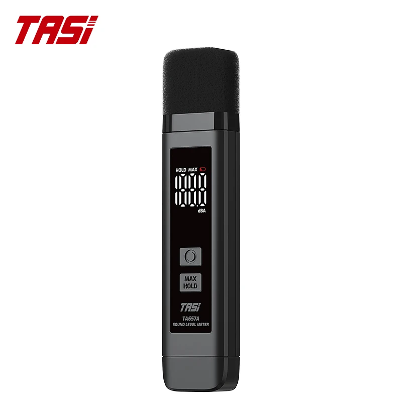 TASI TA657A Digital Noise Meter 30-130dB Sound Level Tester LED Display with USB Type-C Charging for Home Industrial Office Use
